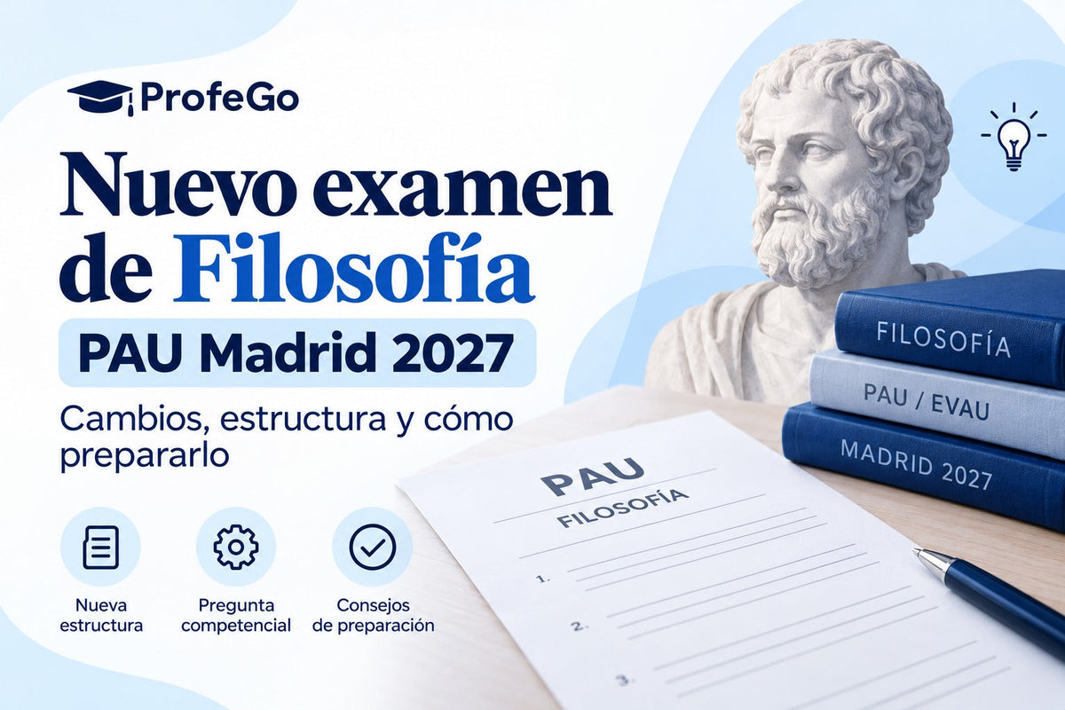 Nuevo examen de Filosofía PAU Madrid 2027