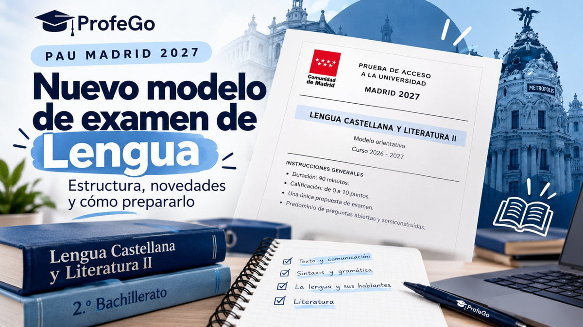  Nuevo examen de Lengua PAU Madrid 2027
