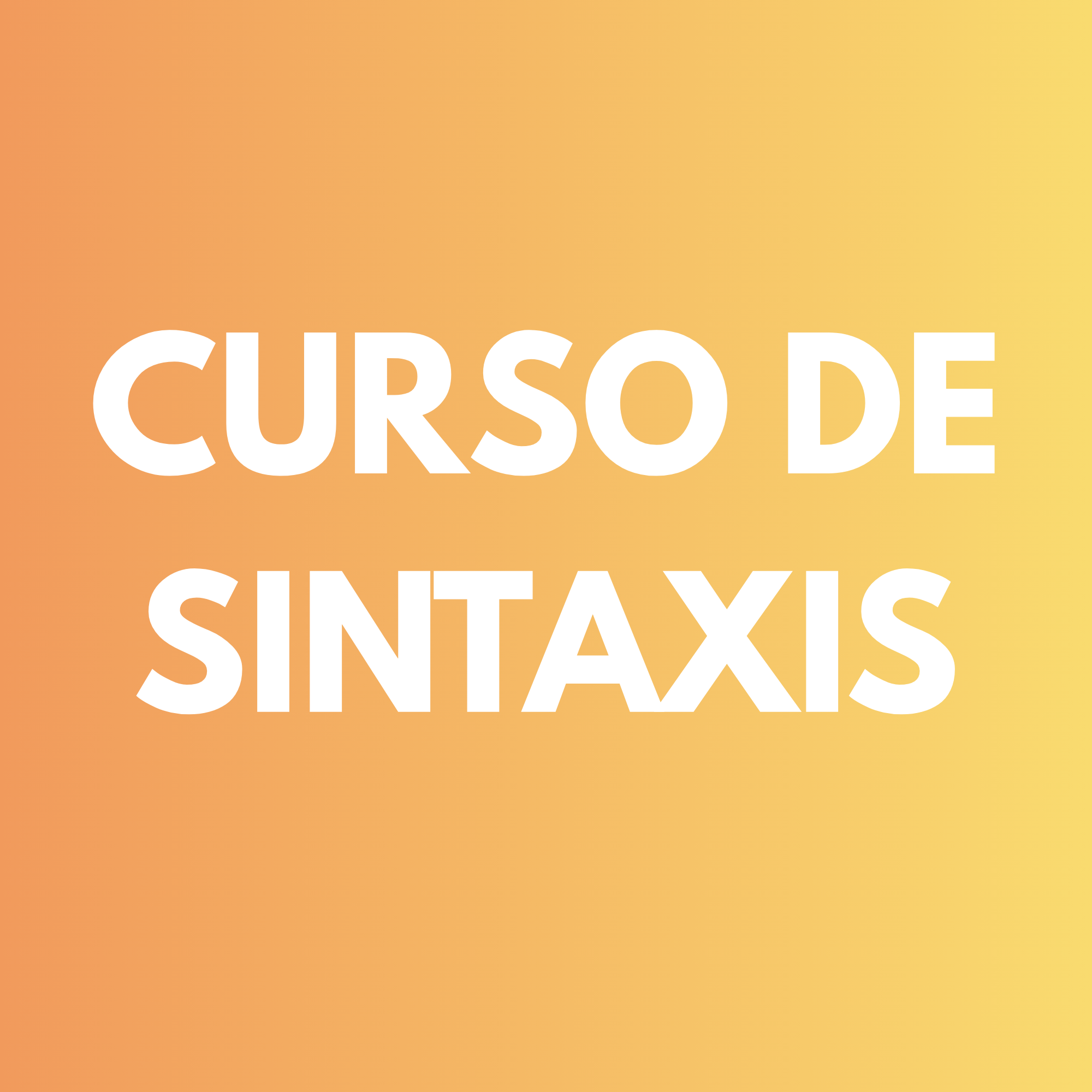 CURSO DE SINTAXIS