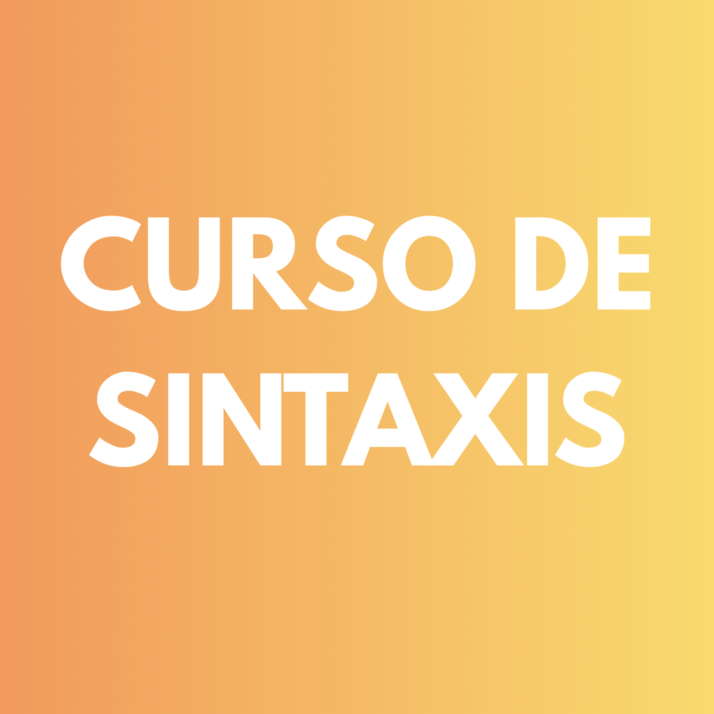 CURSO DE SINTAXIS