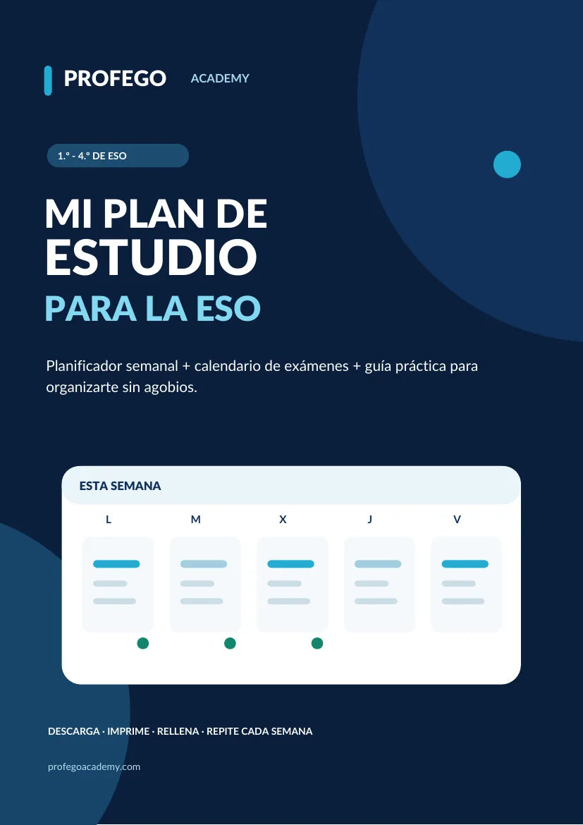 Planificador de estudio para ESO gratis