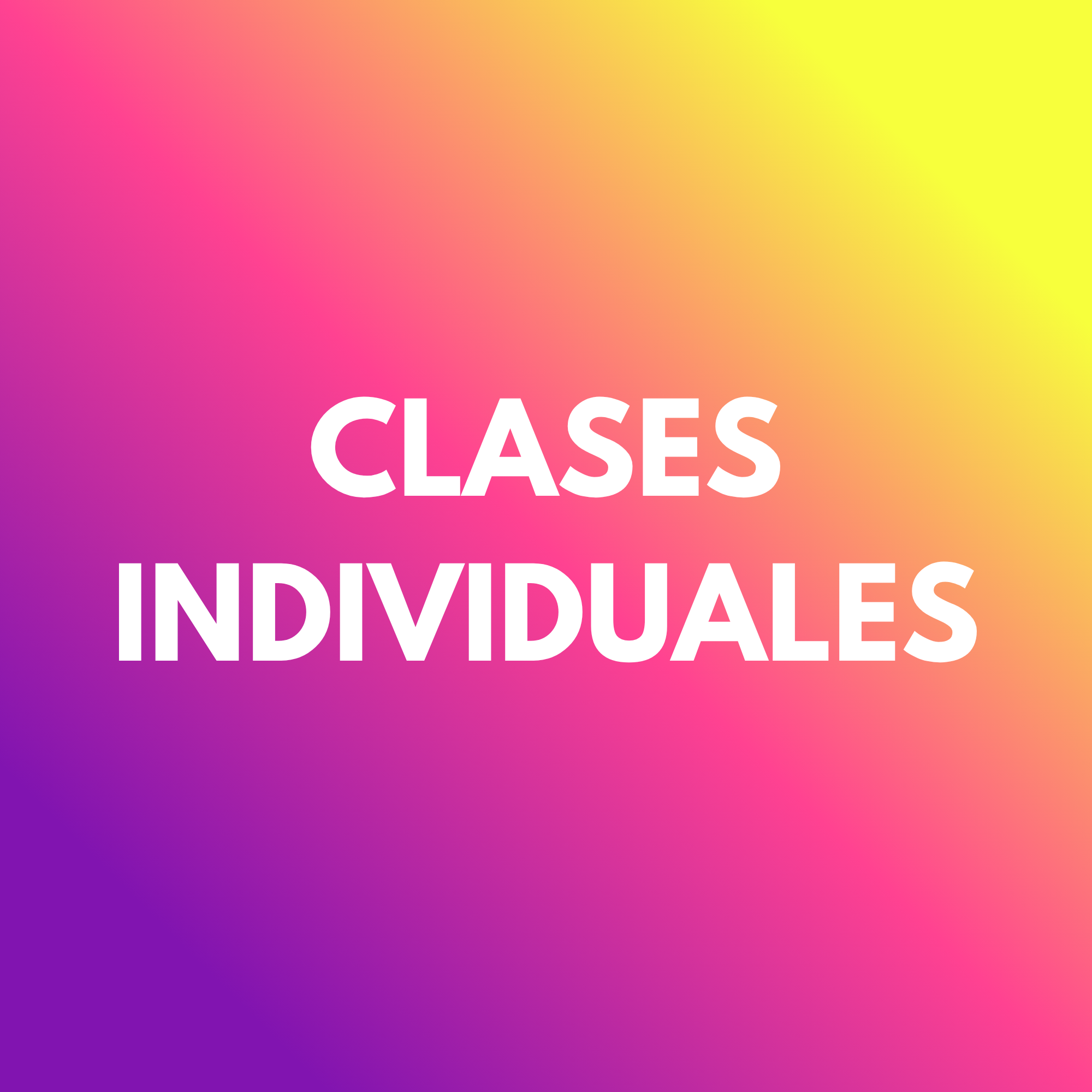 CLASES INDIVIDUALES
