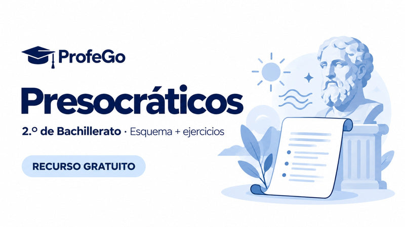 Presocráticos: esquema comparativo y ejercicios PDF gratis | ProfeGo