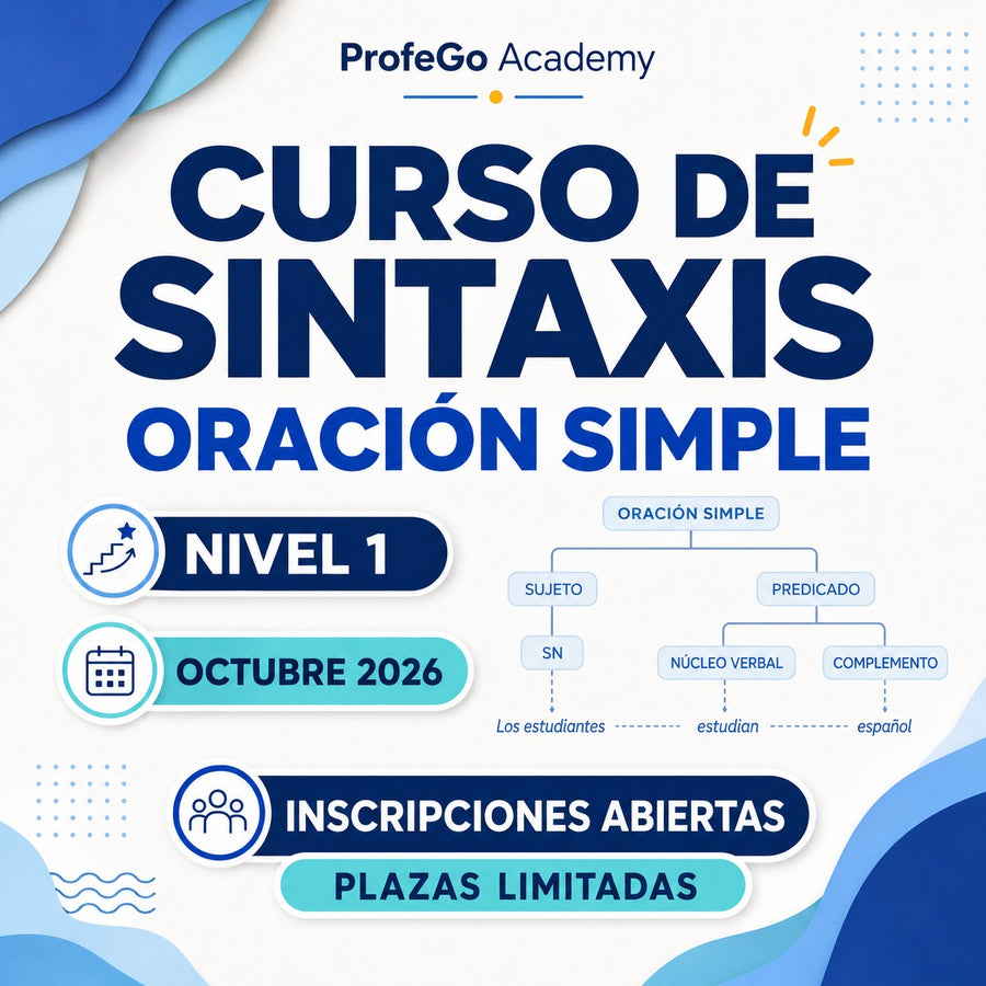 Curso de Sintaxis Oración Simple Octubre 2026